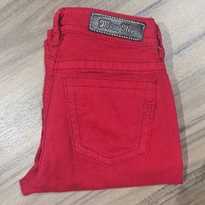 Bright Red Miss Me Skinny Jeans 28